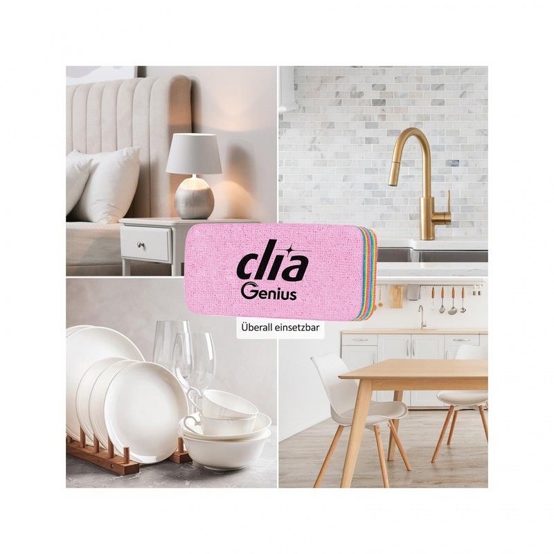 Genius Clia Rainbow Kitchen Sponge, Pot Sponge, Cleaning Sponge, Unviersal