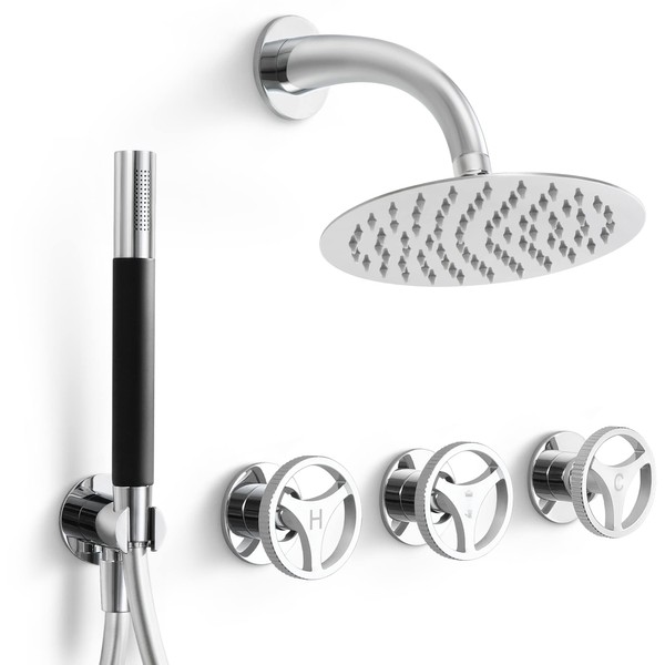SKOWLL Bathroom Shower Head System Industrial 8 Inch Shower Faucet