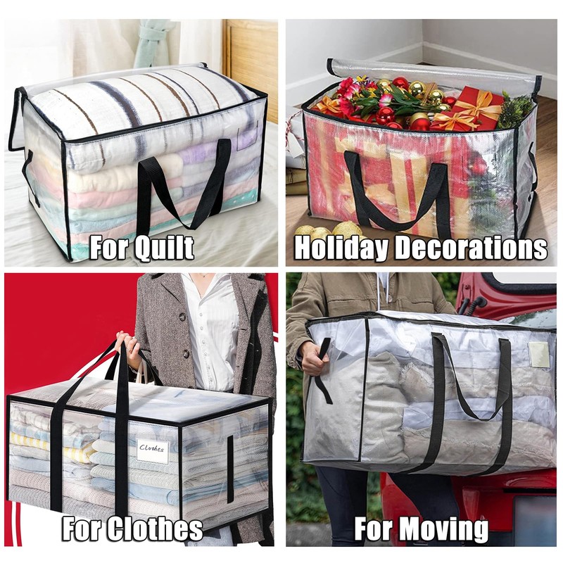 KXF 90L Waterproof Transparent Storage Bag with 1 Drawstring Bag