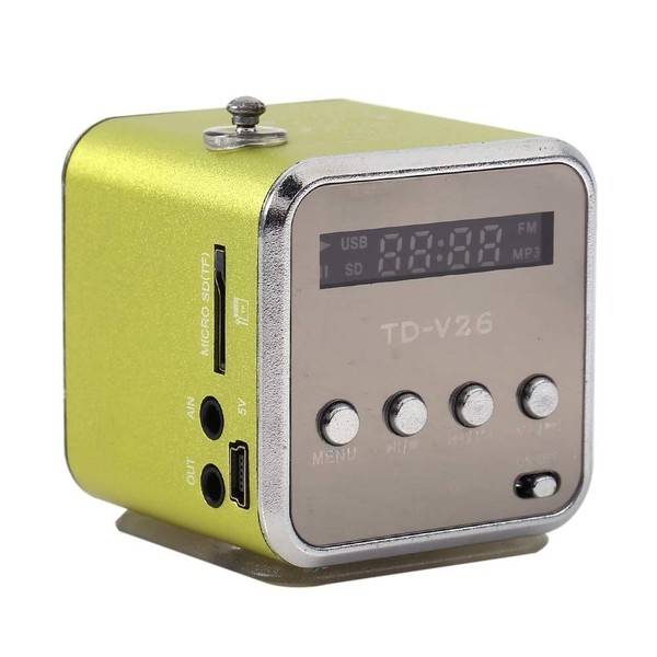 Cuifati Mini Speaker Music Player Portable Light-weight FM Radio Stereo