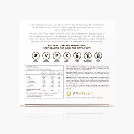 beforeyouspeak UNSWEETENED High Performance Coffee - MCT Oil, Ginseng, Turmeric, Black Pepper, Green Coffee Bean - Unsweetened