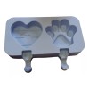 Misorel Molde De Silicon Para Paletas Molde De Huellita Corazon