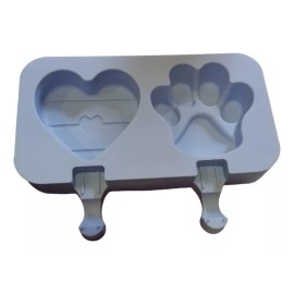 Misorel Molde De Silicon Para Paletas Molde De Huellita Corazon