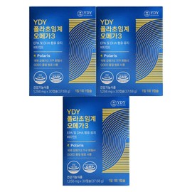 YDY 폴라 초임계 오메가3 폴라리스 1256mg x 30개입 3개 / 써클 YDY Polar Supercritical Omega-3 Polaris 1256mg x 30 capsules 3 packs / Circle