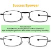 Success Eyewear Reading Glasses 2 Pair Black and Gunmetal Readers