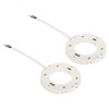 PATIKIL GX53 Light Base Socket, 2 Pack, White, Plastic, Medium