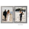 TESSTSY Double Picture Frame, Foldable 2 Photos, 13 x 18