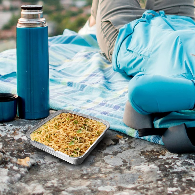 Homeshopa Aluminium Foil Trays with Lids, Disposable Tin Foil Containers,