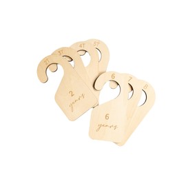 Heart and Home Designs - Modern Double-Sided Baby Closet Dividers, Nursery Closet Organizers – Set of 7 Durable Baby Closet Size Dividers - Size Newborn to 24 Months (2T -8 Years)