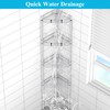 HuggieGems 5 Tier Floor Standing Corner Shower Caddy Organizer Shelf