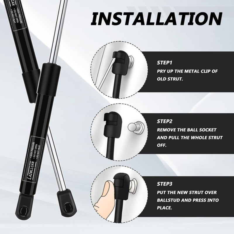 Lazmllcan 2pcs Tailgate Lift Supports Compatible with Mitsubishi Outlander 2015