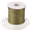 Cheriswelry 0.5mm Dark Khaki Polyester Cord with Spool for Jewellery