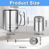Flour Sifter Stainless Steel,3 Cup Flour Sifter for Baking,3 in1