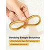 Gold Bangle Bracelets for Women, Trendy 10mm Chunky Stretch Bracelets