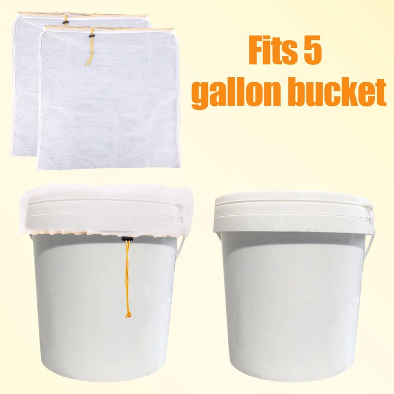 2 Pcs Honey Filter Bags, Ultra-Fine Mesh Nylon Strainer with
