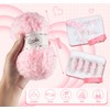 ilauke Fluffy Yarn 6x50g, Pink Fluffy Wool for Knitting, Flutterby