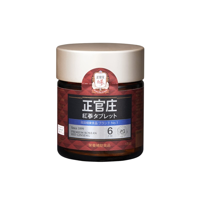 正官庄 (ジョンガンジャン) 紅参タブレット 紅参(ホンサム) 6年根 高麗人参 サプリ 120粒 (1個) 国内正規品