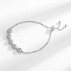 Pulsera Plata 925 Con Moissanitas Elegancia Ajustable Regalo