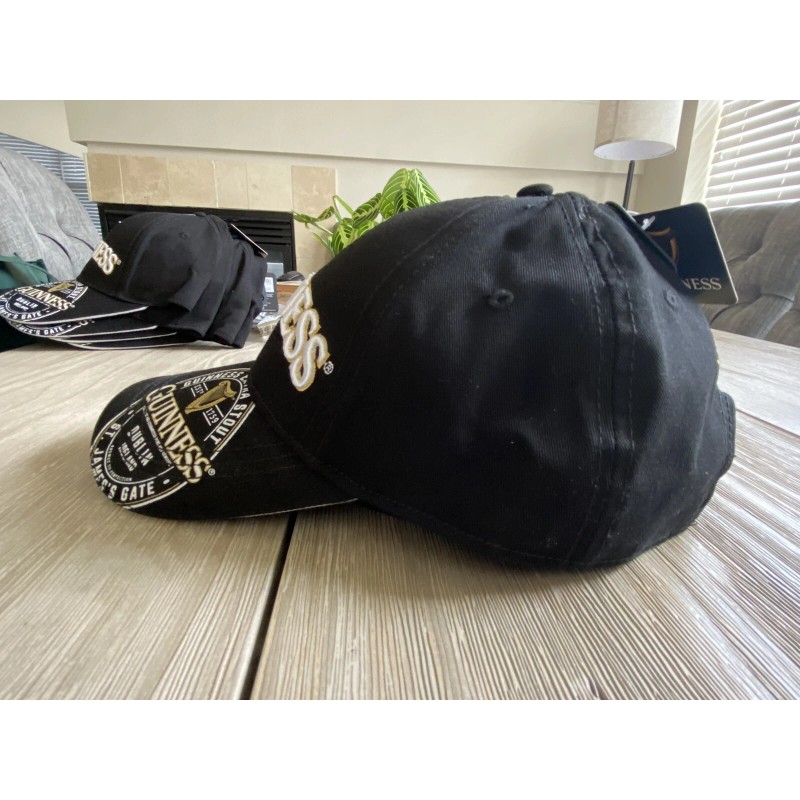 Guinness NWT Guinness Dublin Black Adjustable Strapback Baseball Cap Embroidered