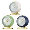 FLOITTUY Silent Table Analog Alarm Clock No Ticking, Lighted on