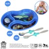 KidsFunwares Blue Ocean Me Time Meal Set, Portion Control Divided