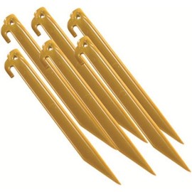 Coleman Tent Pegs, 9-Inch Long Durable Plastic Tent Stakes, 6-Pack Camping Supplies