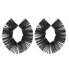 2pcs Motorcycle Retro Foot Pedal Saddlebag Craft Artificial Leather Fringe(Black)