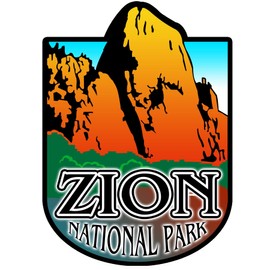 Vincit Veritas Zion National Park Decal Sticker Car Rv Car Bumper US Travel Design S025