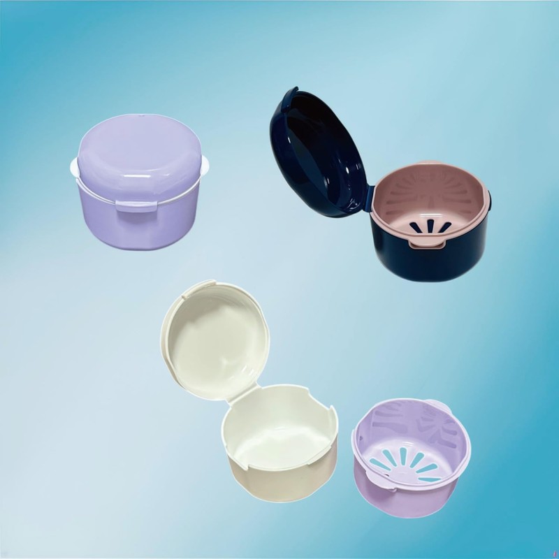 AkayaAccent Denture Case, Mouthpiece, Mesh Included, Storage Case, Hygienic Denture