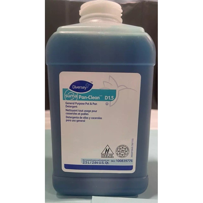 DIVERSEY Liquid 2.5L Pan Cleaner D1.5 Degreaser, Bottle , 100839776