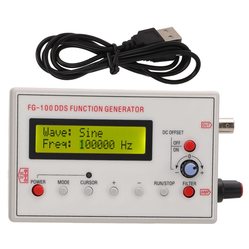 Signal Generator DDS 1Hz‑500kHz Sine 1Hz‑20kHz Square Sawtooth Triangle Wave