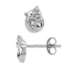 Silvershake Petite Cubic Zirconia White Gold Plated 925 Sterling Silver