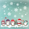 Condessacity Christmas Wall Sticker Christmas Tree Penguin Snow Window Decoration