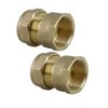 UKDD® 15mm Compression by 1/2" BSP Brass Female Iron Coupler
