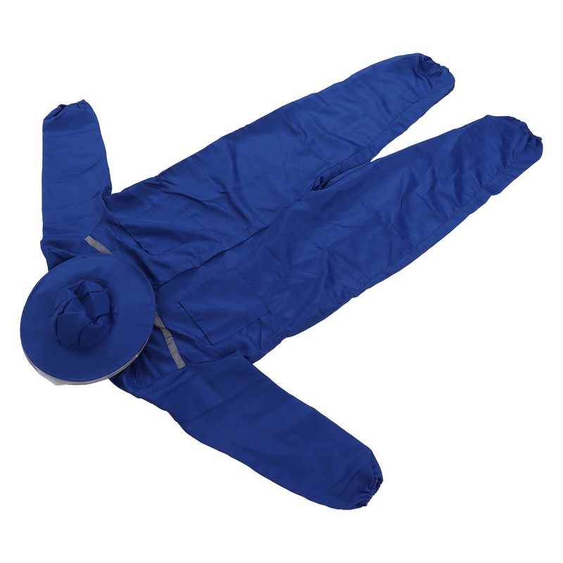 Bee Suit Rubber One Piece Designed Blue Unisex Beekeeping Clothing