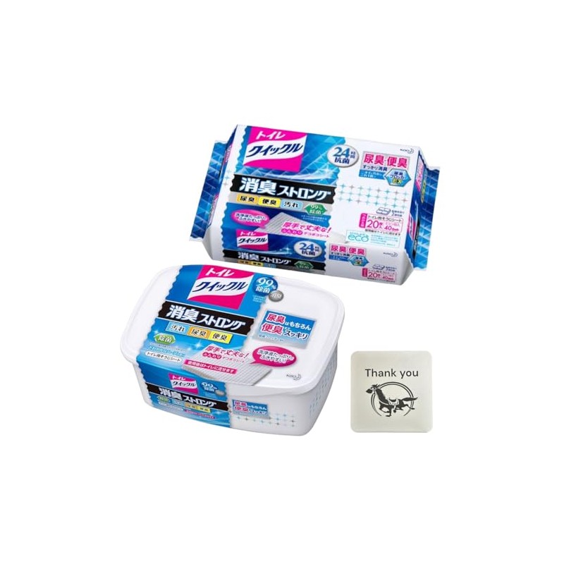 Quickle Toilet Quickle Deodorizing Strong Container, 10 Sheets + 20