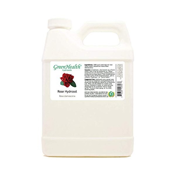 Rose Hydrosol (Floral Water) - 32 fl oz Plastic Jug w/Cap (NOT OIL)