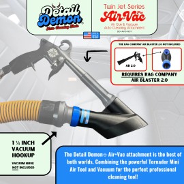 Detail Demon Vacuum + Air Attachment for The Rag Company Ultra Air Blaster (Version 2)