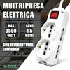 V-TAC 6 Gang Electric Multi Socket with Switch and 1.5m