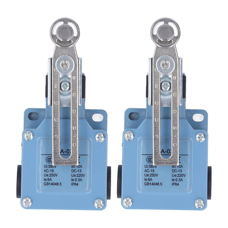 2Pcs Momentary Limit Switch Adjustable Roller Micro Limit Travel Switch