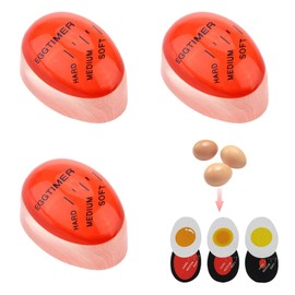 3 Pcs Egg Timer, Egg Timers For Boiling Eggs, Boiled Egg Timer, Cooking And Boiling Egg Timer, Color Changing Egg Timer For Boiling Eggs, Breakfast Gift And Home Use