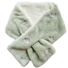 Stream WG247-D Sleeping Scarf, Embroidered, Inserted Scarf, Duck, Neck Warmer, Fluffy, Fluffy, Warm, Cold Protection, Back Boa, Stylish, Cute