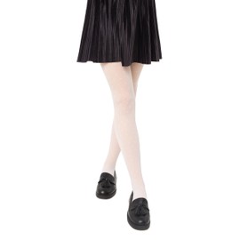 Conte Elegant Dotsy Schicke Kinderstrumpfhose - Alltagsstrumpfhosen - Strumpfhose mit Verstärktem Höschenteil - Feines Punktmuster - Bequem - 30 DEN - 146-152 - Bianco - 1 Stück