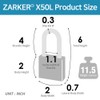 Zarker X50L - 4 Digit Heavy Duty Long Shackle Combination