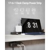 HOPOW HOPOW Dual Layer Desk Clamp Power Strip, Desktop Edge