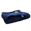 MEG Original Navy Blue Minky Dot Baby Boy Crib/Nursery Blanket