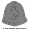 'Police Helmet' Rubber Stamp - Unmounted Design for Crafting &