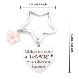 Aunt Gift, Gifts for Aunt, Keyring Aunt Birthday, Christmas Gifts for Aunt, Aunt Gift, Christmas Thanksgiving, Best Aunt in the World Gifts, Mother's Day Gift, Sliver