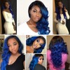 Raivide Blue Bundle Ombre Body Wave Human Hair Bundles Brazilian