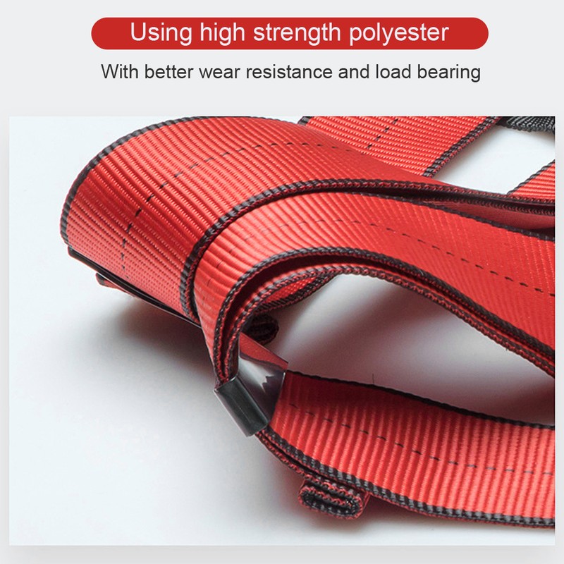 Black Red Polyester Children Full Body Climbing Harness Outdoor Protection